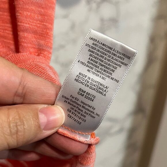 Free People Burnt Orange Maddie Short Sleeve V Neck Top Size XS - Picture 5 of 9